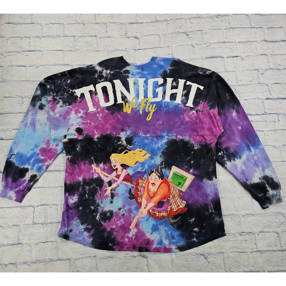 Disney Spirit Jersey Hocus Pocus SZ XXL Purple Tie Dye Winifred Sanderson Shirt